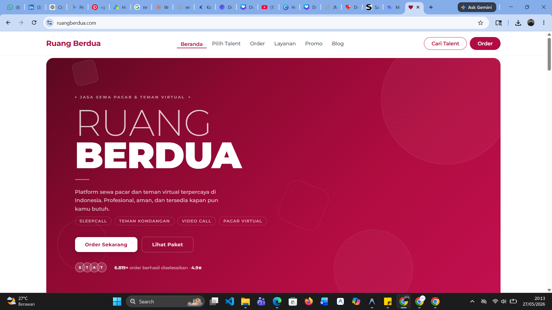 Ruang Berdua — Jasa Sewa Teman Virtual